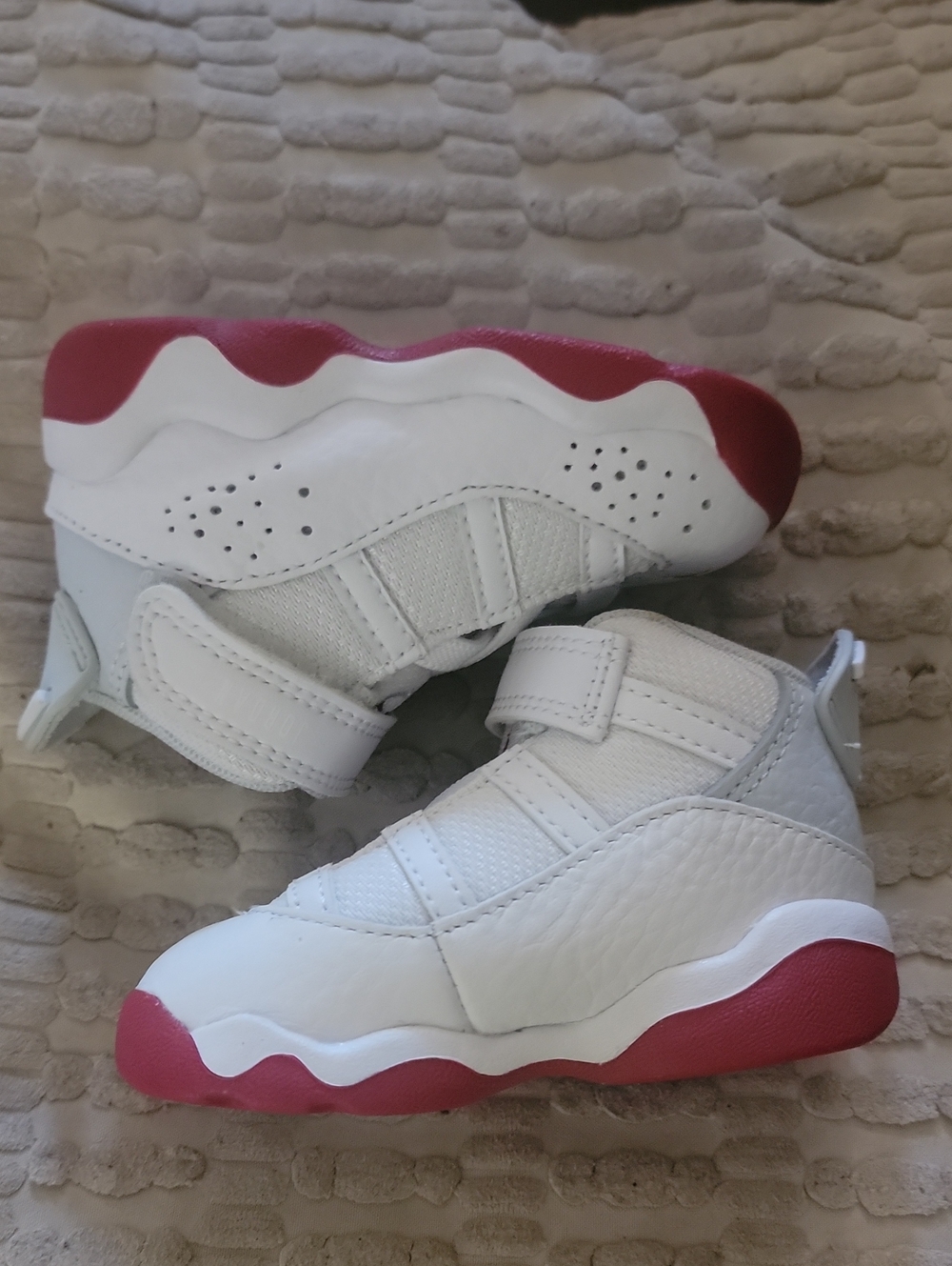 Nike Air Jordan 6 Rings TD White Hibiscus 323420-116 Toddler Baby Size 4C